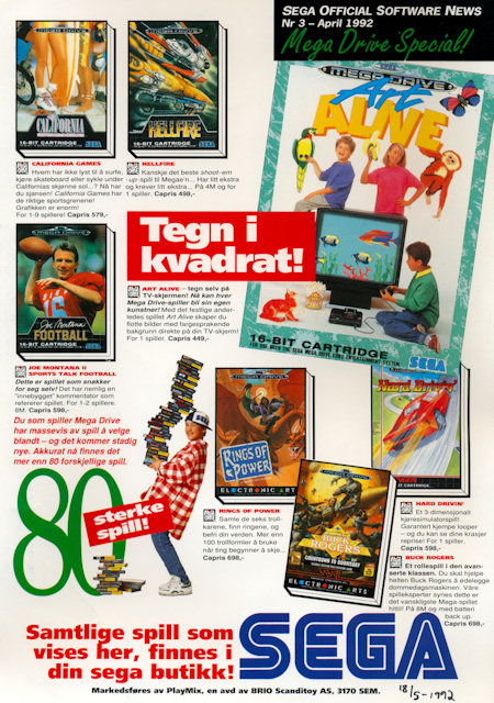 SEGA Official Software News 1992 April